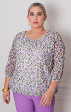 Blusa estampada tipo globo - BLUSAS CURVY Boutiquemirel 