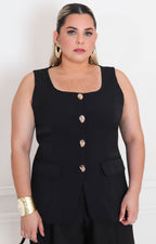 Blusa tipo chaleco con botones