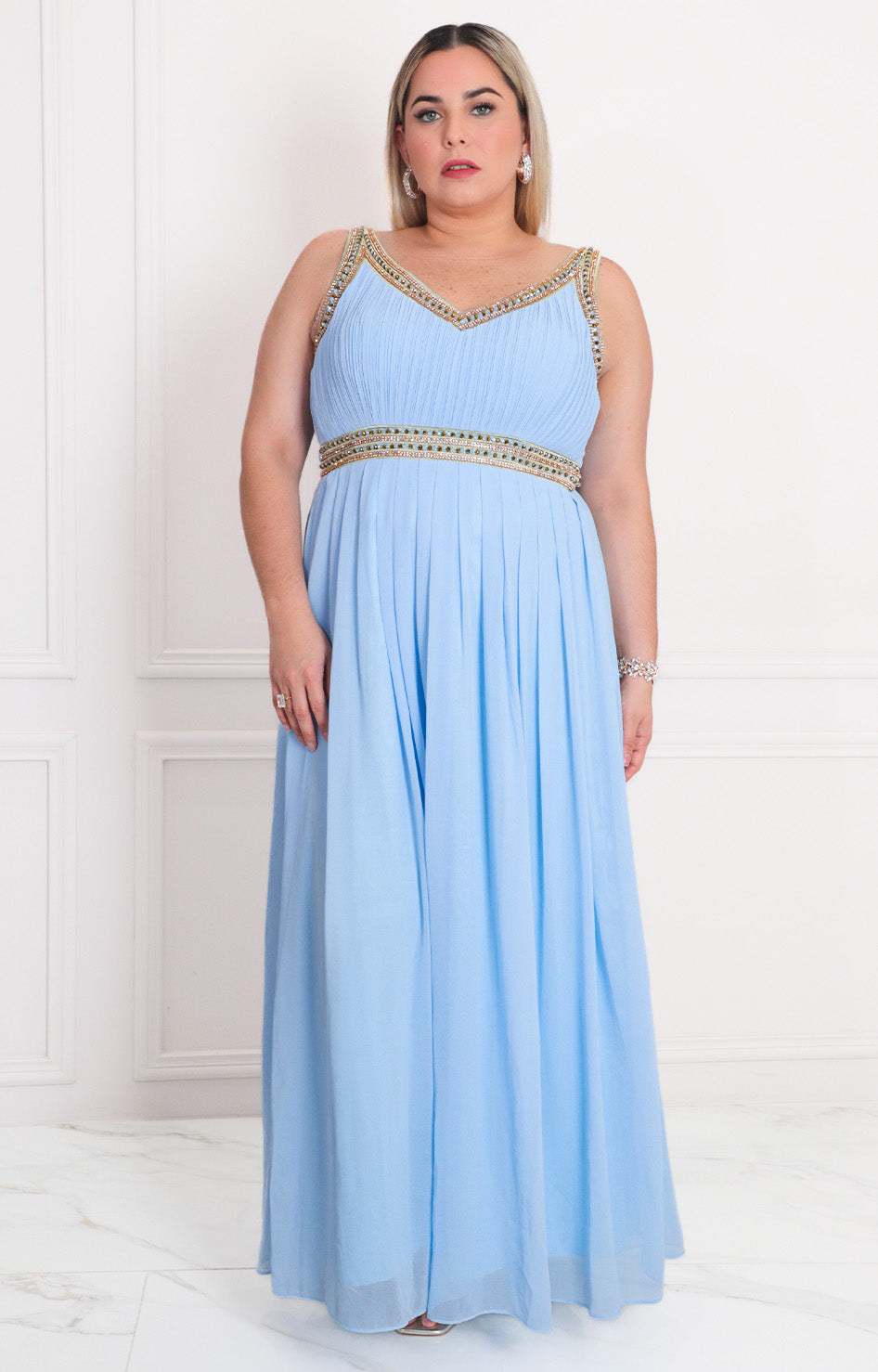 Vestido largo de tirantes - VESTIDO LARGO CURVY Boutiquemirel 