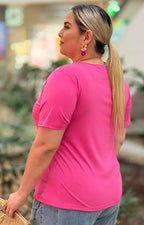 Blusa con encaje floral