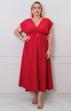 Vestido liso con hebilla - VESTIDO LARGO CURVY Boutiquemirel 