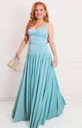 Vestido azul brilloso - VESTIDO LARGO REGULAR Boutiquemirel 