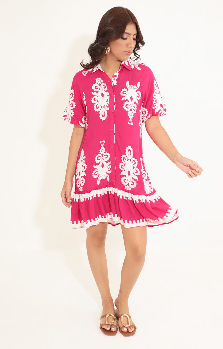 Vestido camisero fucsia - VESTIDO Boutiquemirel 
