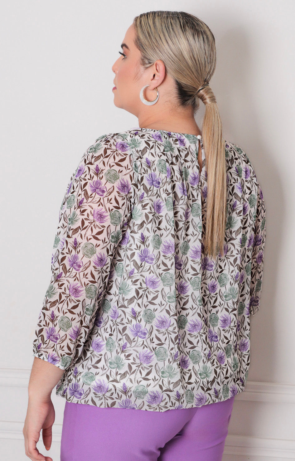 Blusa estampada tipo globo - BLUSAS CURVY Boutiquemirel 