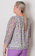 Blusa estampada tipo globo - BLUSAS CURVY Boutiquemirel 
