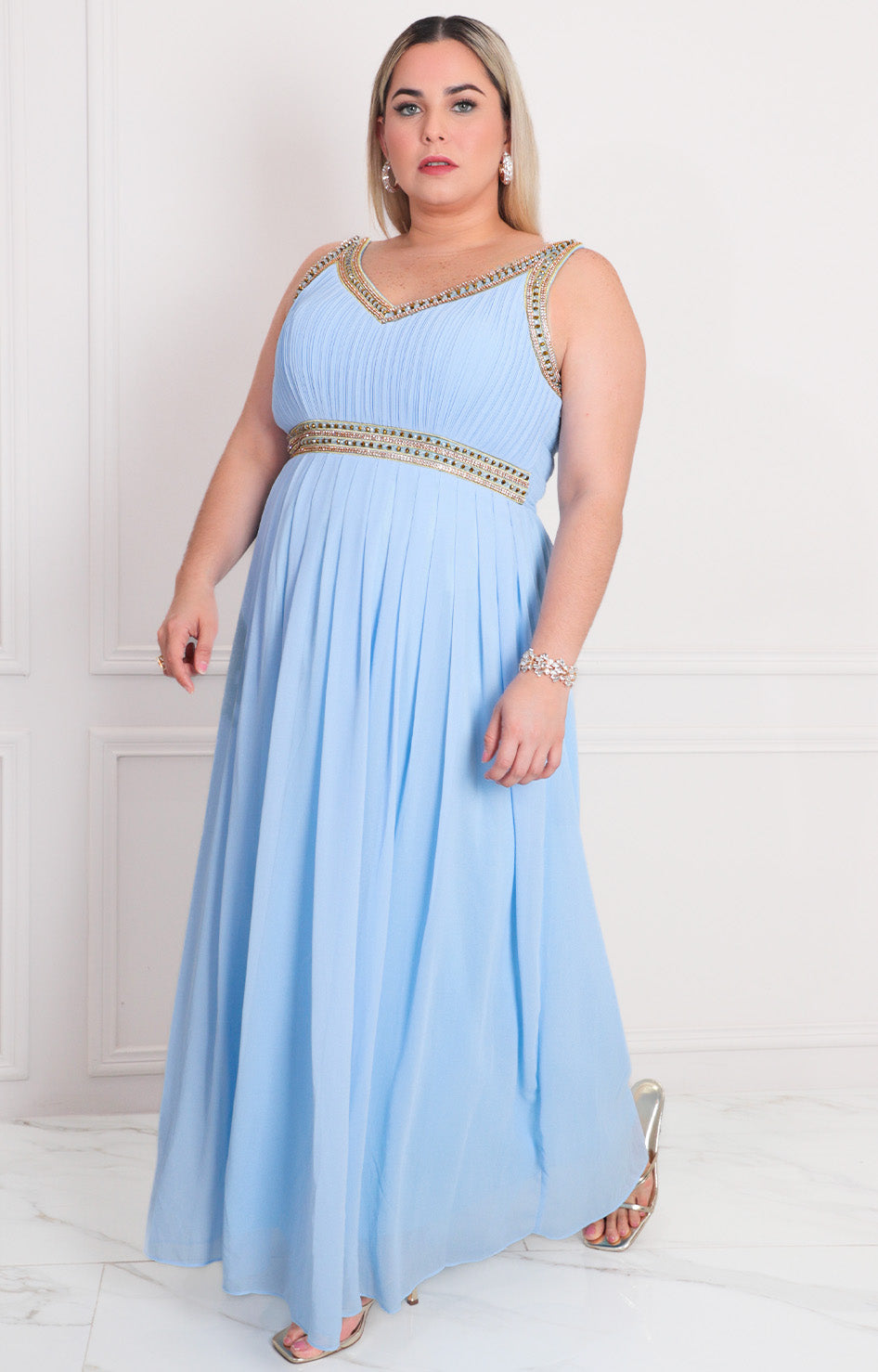 Vestido largo de tirantes - VESTIDO LARGO CURVY Boutiquemirel 