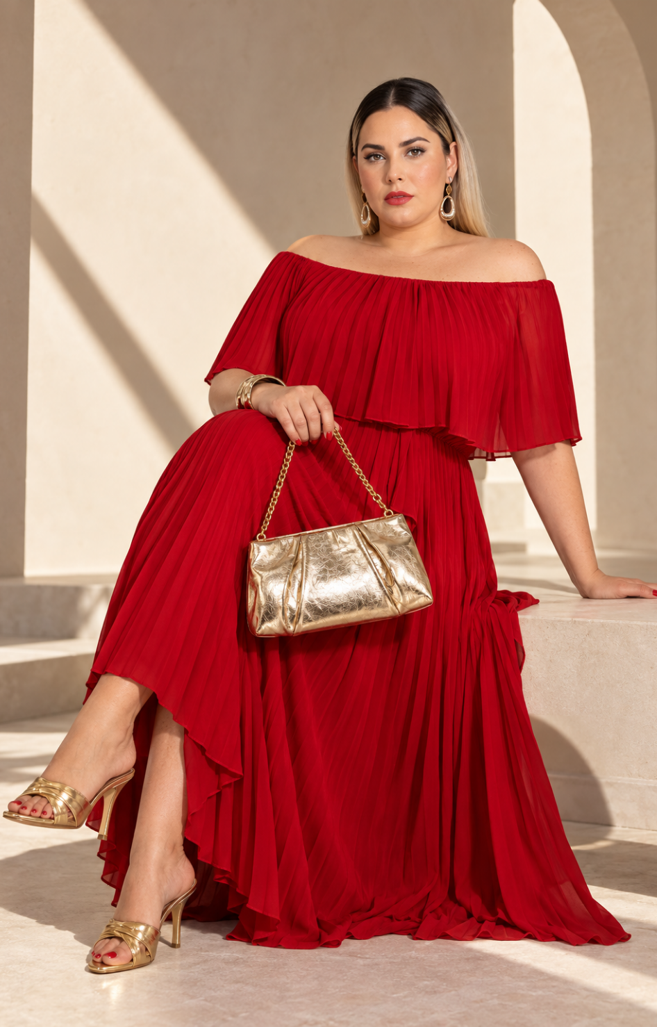 Clutch metálica con broche