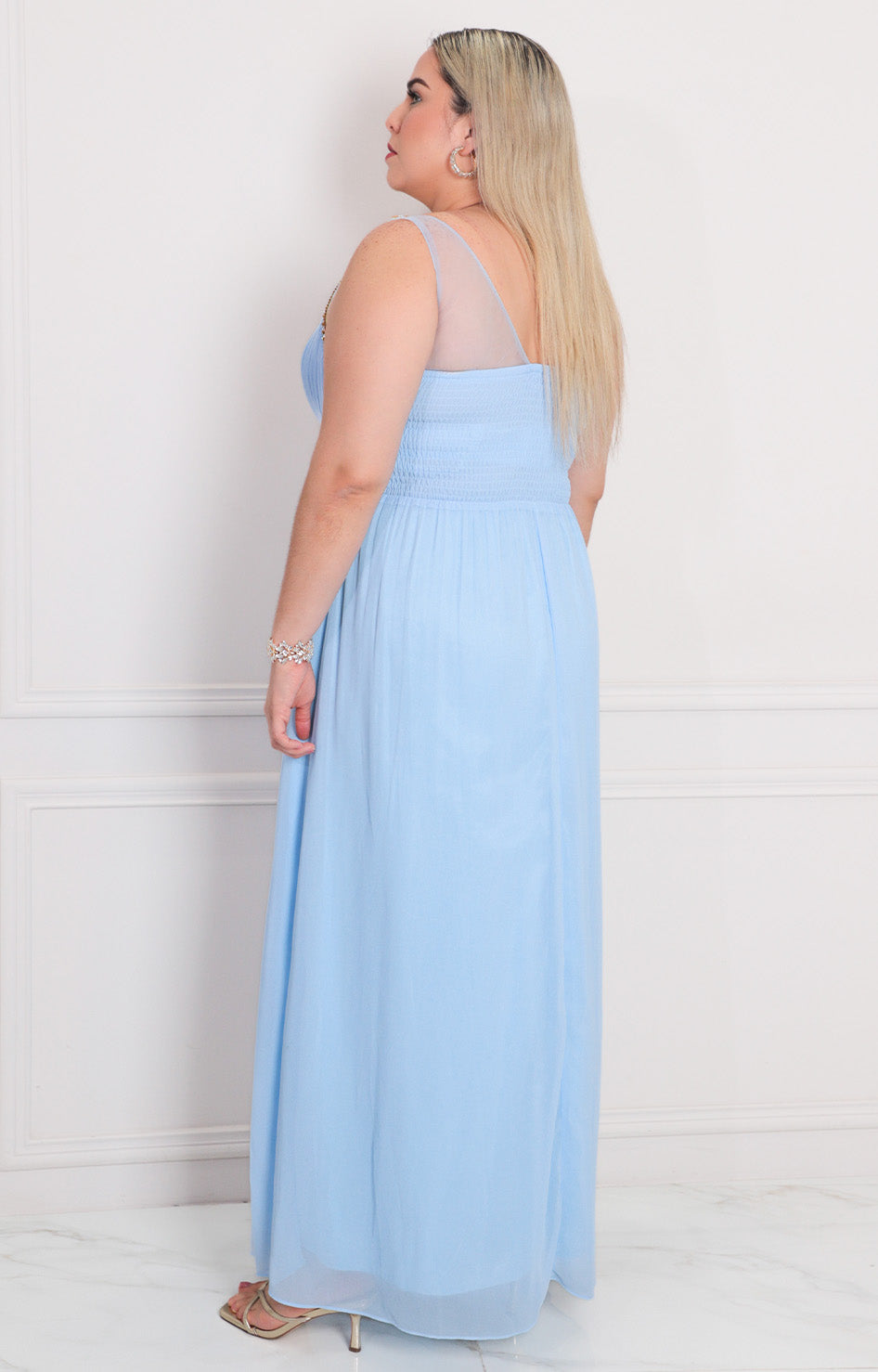 Vestido largo de tirantes - VESTIDO LARGO CURVY Boutiquemirel 