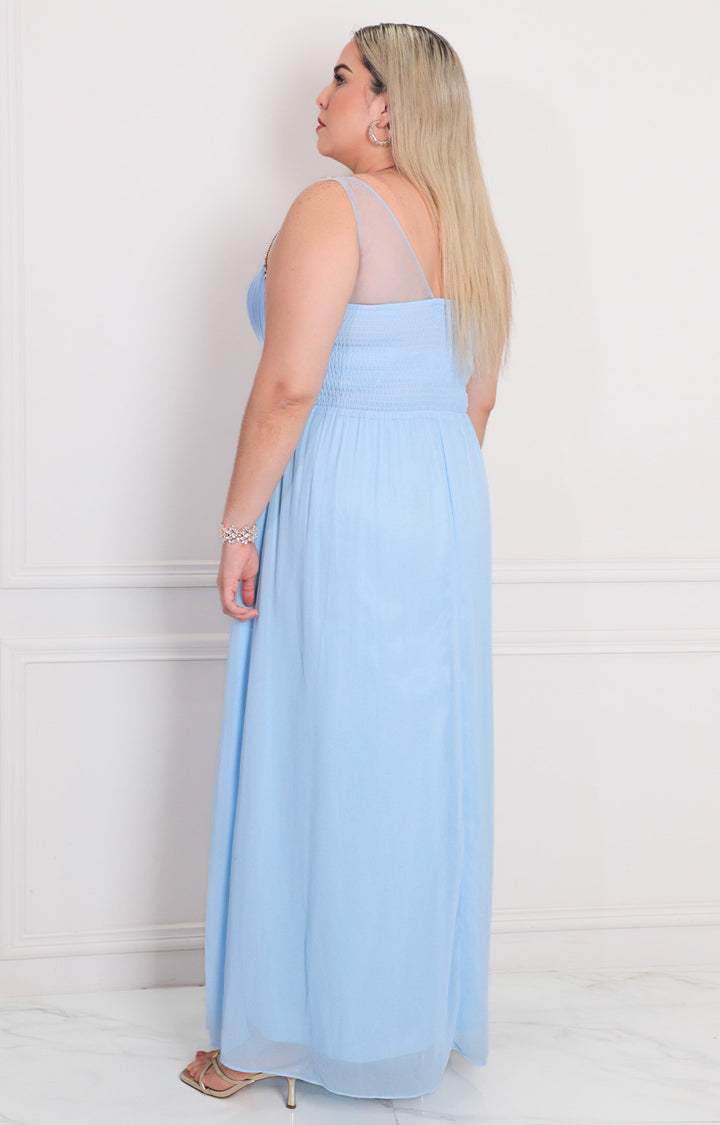 Vestido largo de tirantes - VESTIDO LARGO CURVY Boutiquemirel 