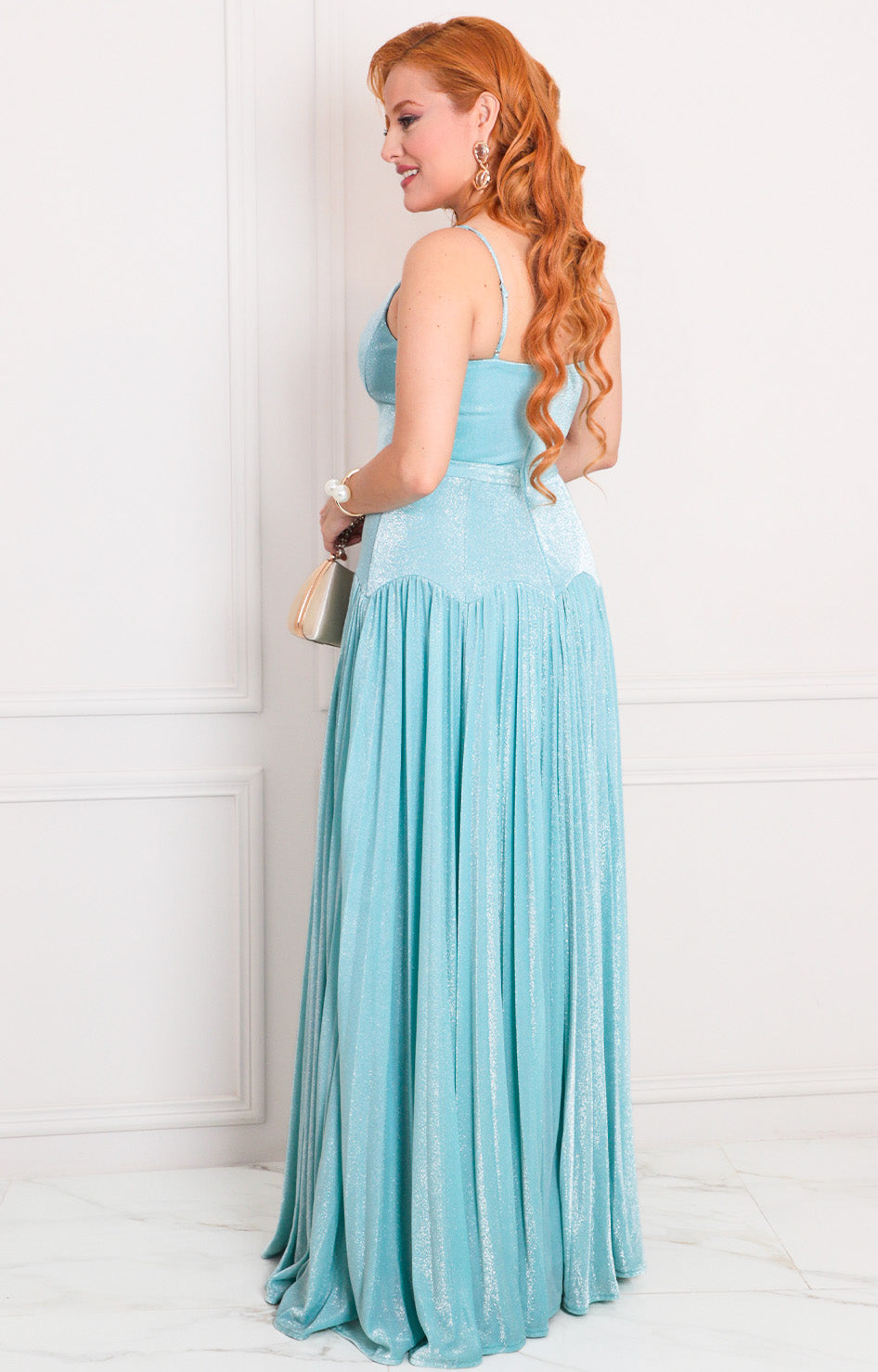 Vestido azul brilloso - VESTIDO LARGO REGULAR Boutiquemirel 