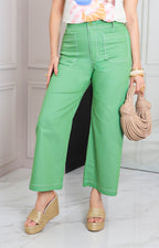 Pantalón wide leg de tiro alto