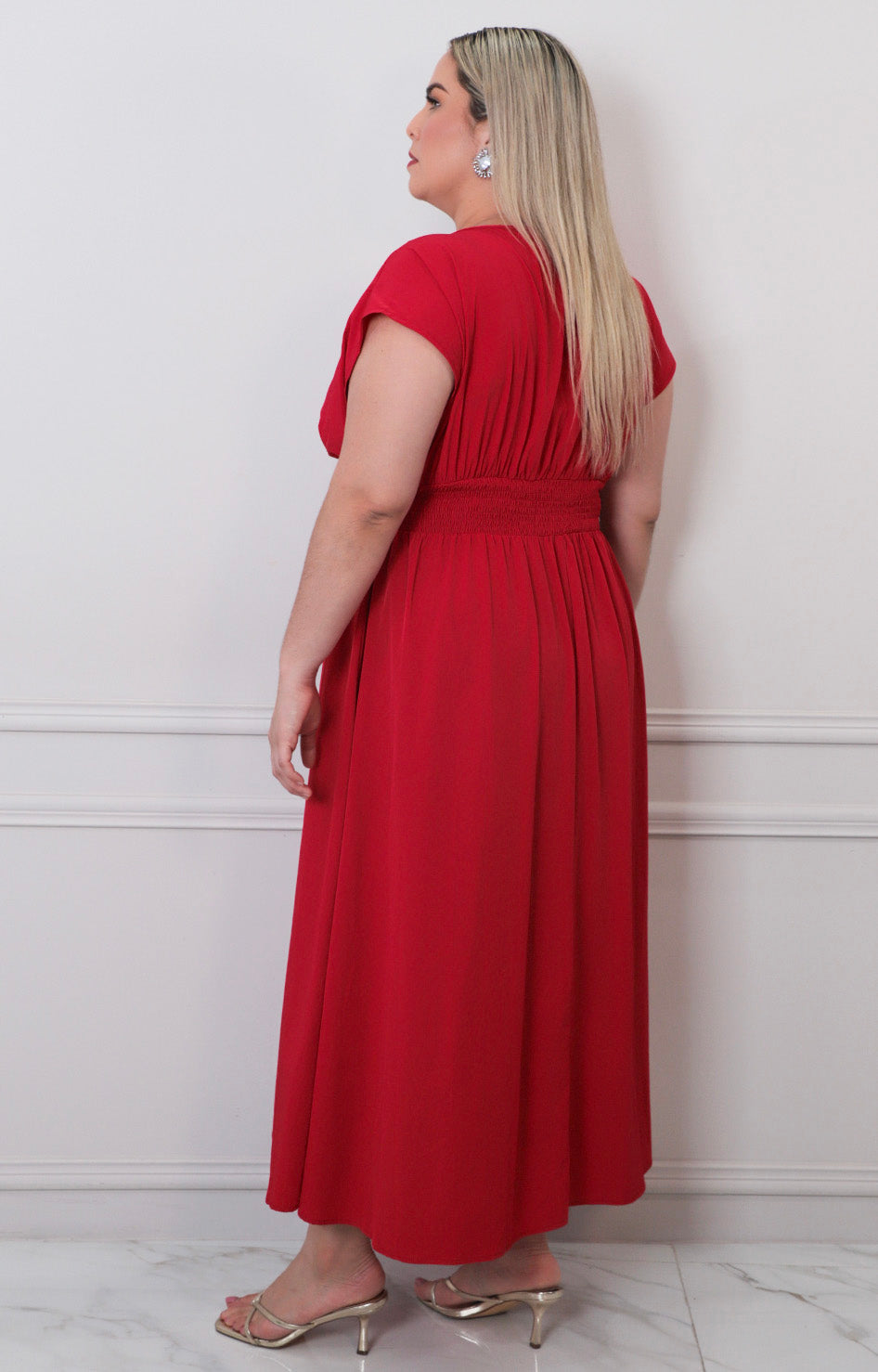 Vestido liso con hebilla - VESTIDO LARGO CURVY Boutiquemirel 