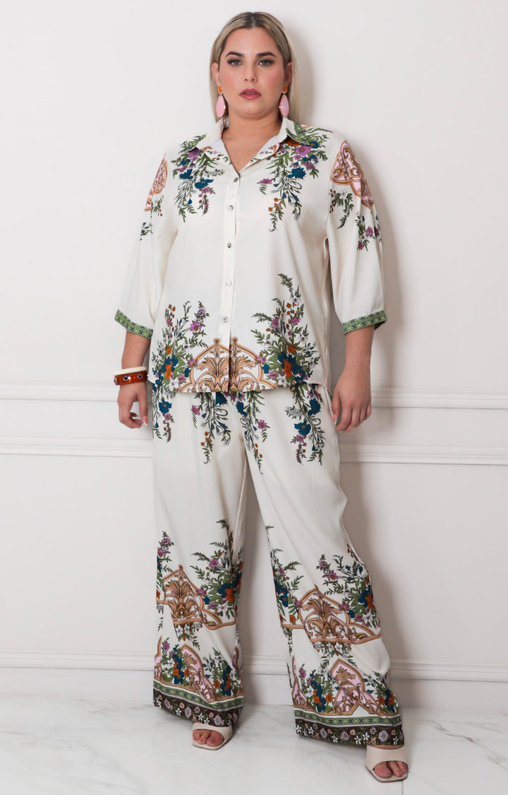 Conjunto estampado beige - CONJUNTO CURVY Boutiquemirel 