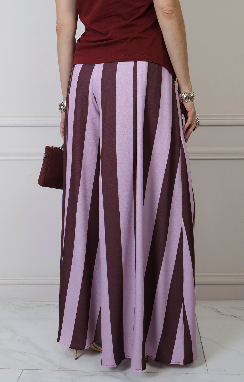 Pantalón regular fluido de rayas verticales Boutiquemirel en tejido ligero y corte cómodo