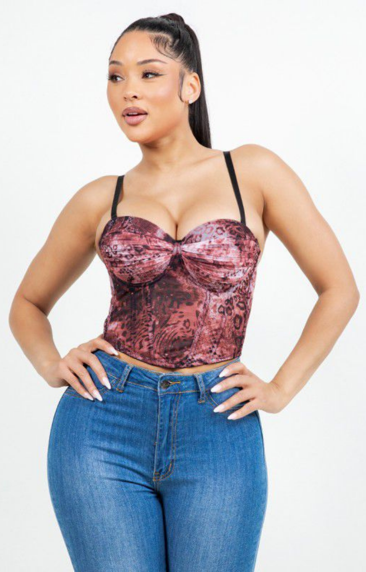 Blusa estampada de tirantes