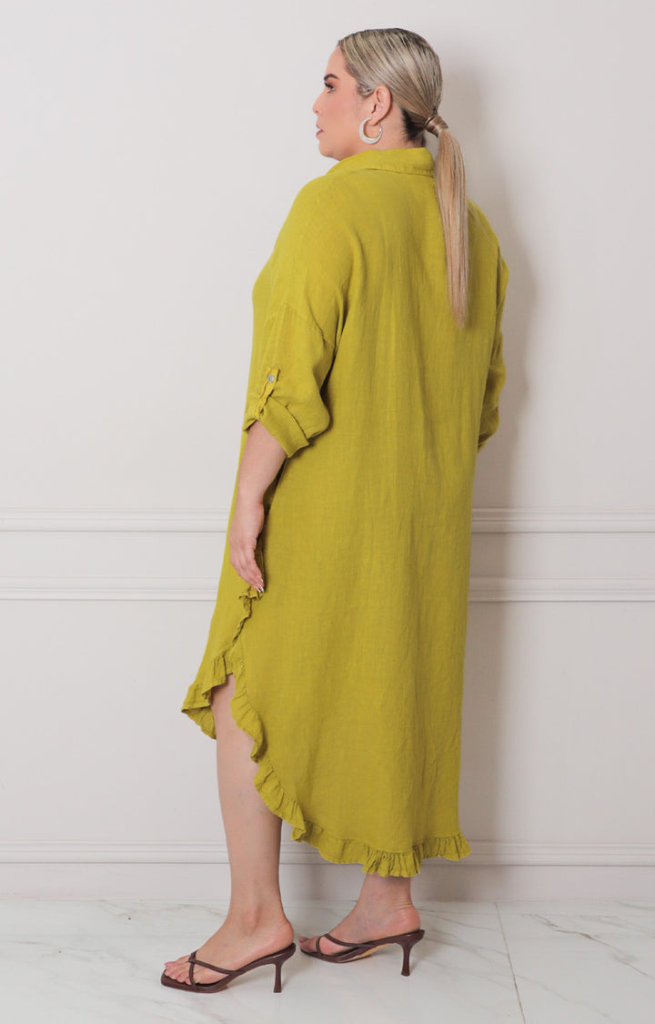 Vestido liso con botones - VESTIDO CORTO CURVY Boutiquemirel 