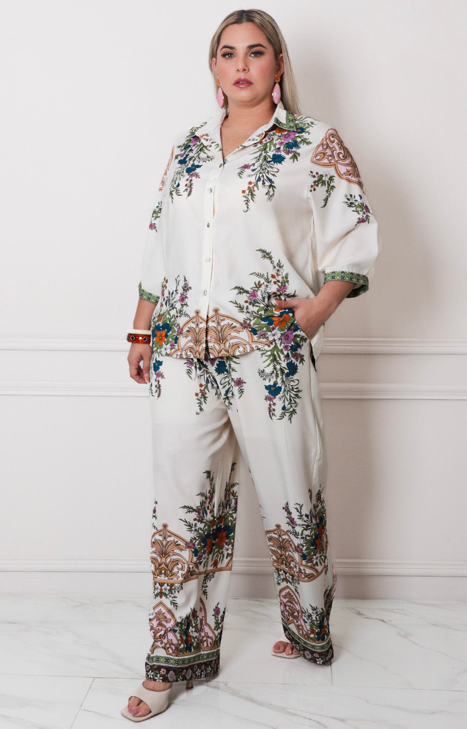 Conjunto estampado beige - CONJUNTO CURVY Boutiquemirel 