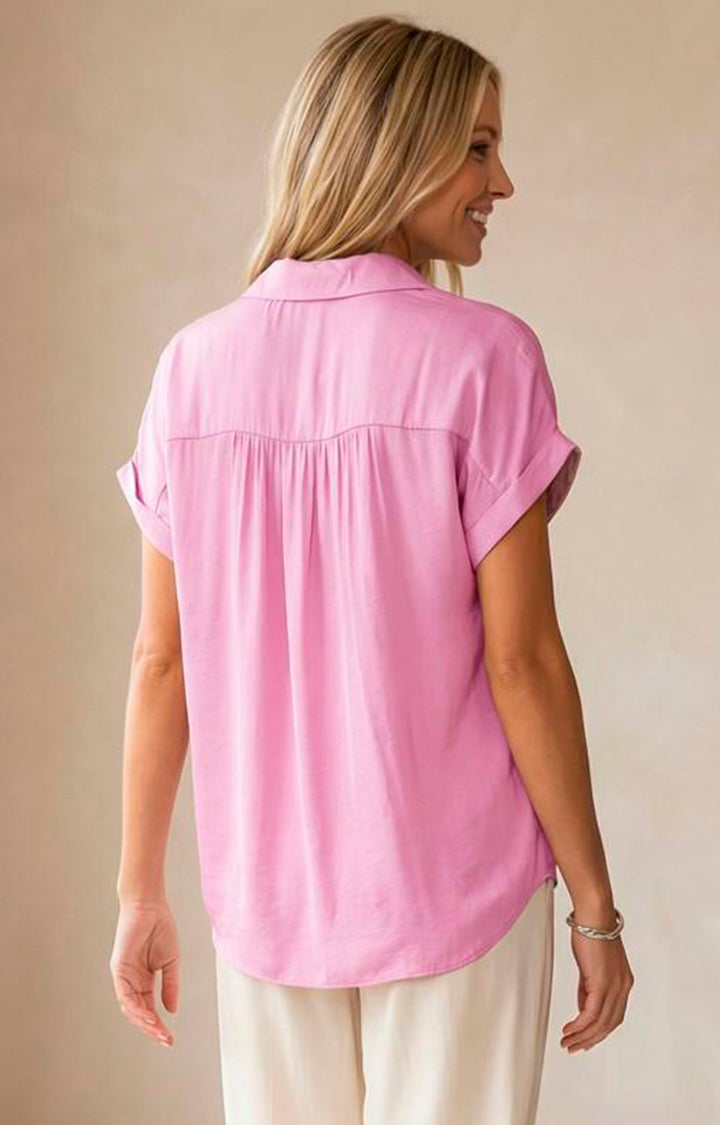 Blusa rosa de botones - BLUSA REGULAR Boutiquemirel 