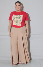 Blusa roja con estampado 3D
