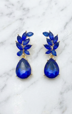 Aretes de Cristal Azul