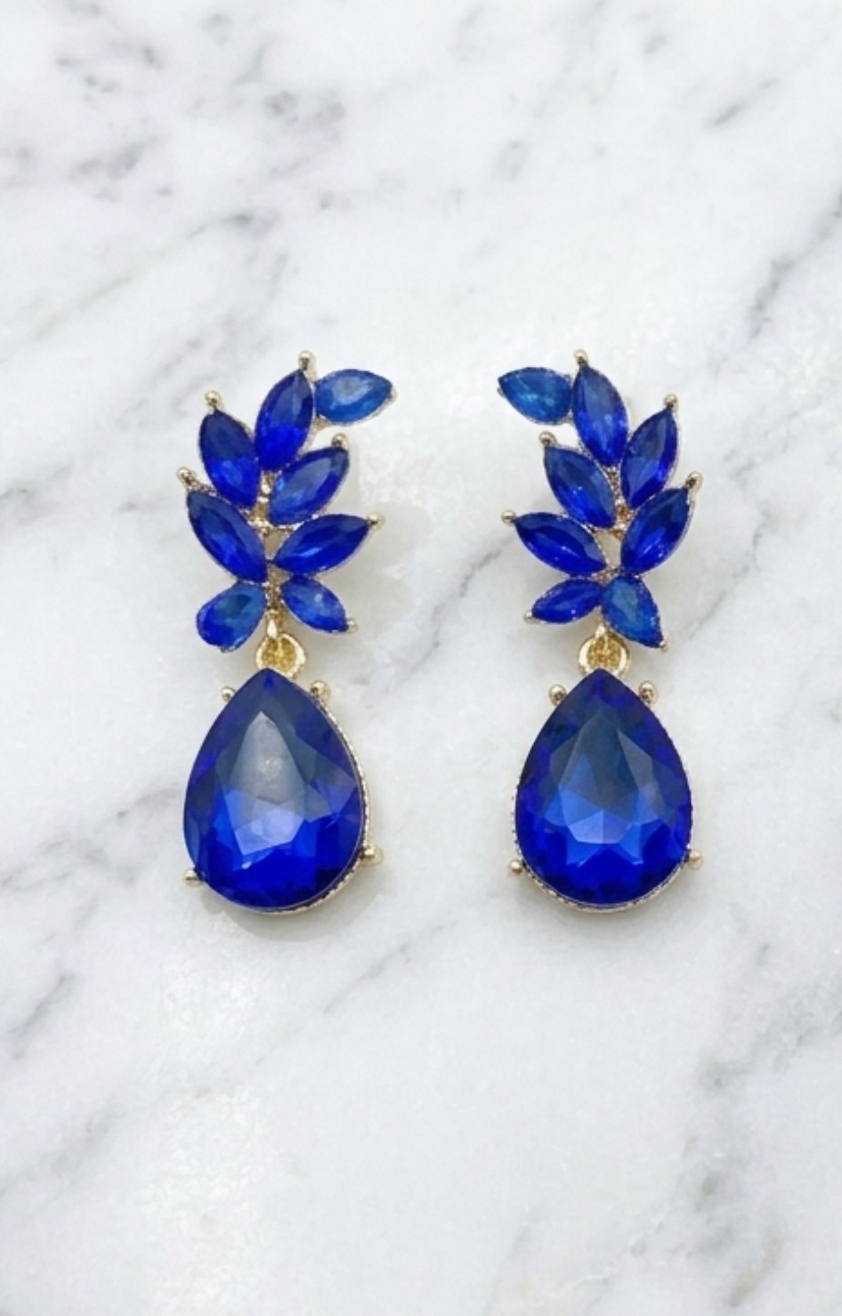 Aretes de Cristal Azul