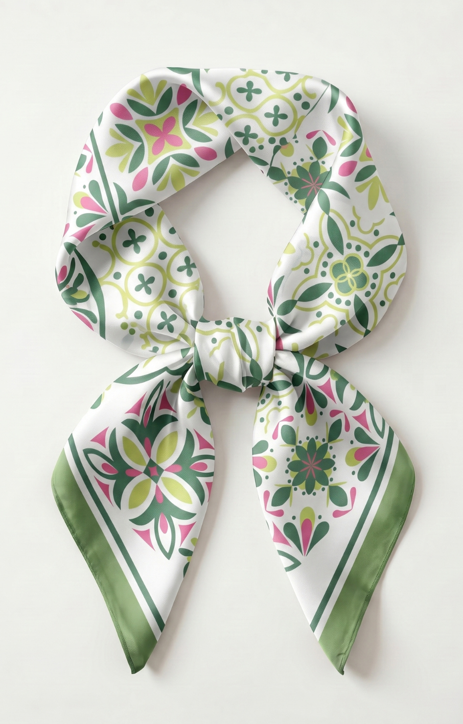 Mascada verde estampado