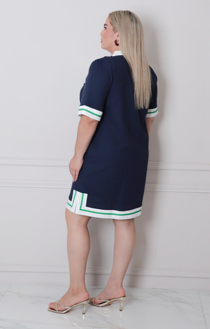 V*3-26*SHE+SKY*PST1137*AZUL MARINO - VESTIDO CORTO CURVY Boutiquemirel 