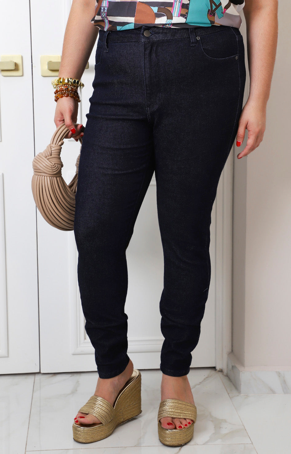 Pantalón skinny negro de mezclilla
