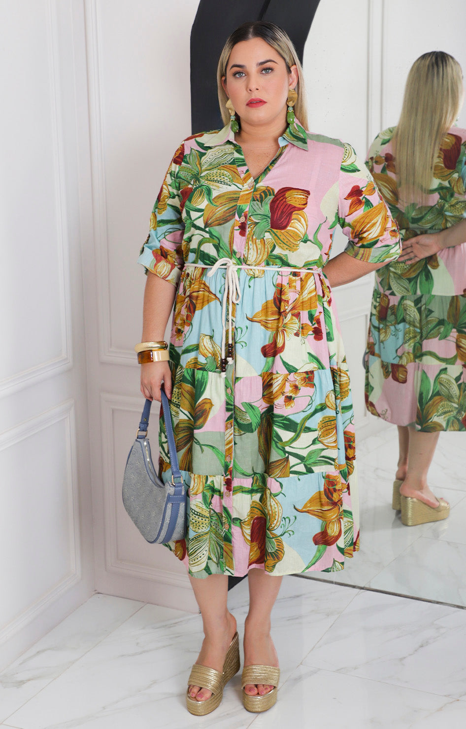 Vestido corto estampado