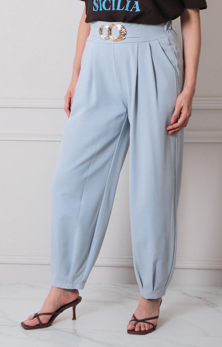 Pantalòn con hebilla dorado - PANTALON REGULAR Boutiquemirel 