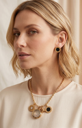 Collar Dorado con Dijes y Cristales - SET COLLAR ACERO Boutiquemirel 