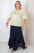 Blusa estampada good vibes