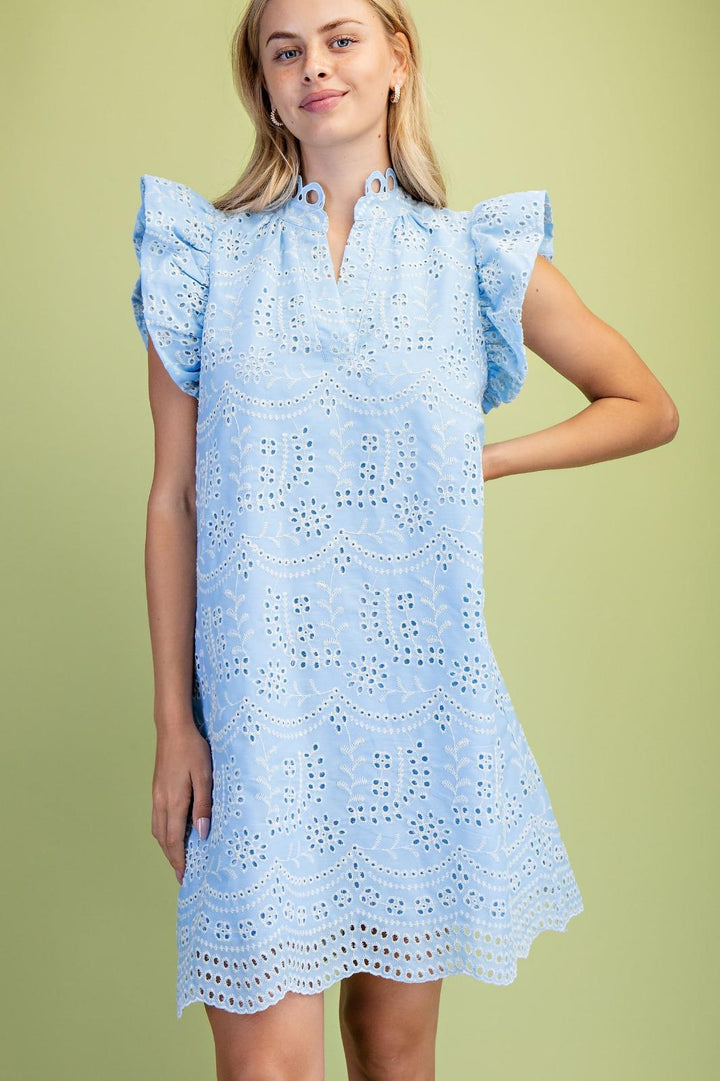V*2-26*GIGIO*TE1649*AZUL - VESTIDO CORTO REGULAR Boutiquemirel 
