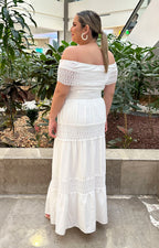 Vestido blanco con encaje - Boutiquemirel