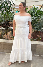 Vestido blanco con encaje - Boutiquemirel