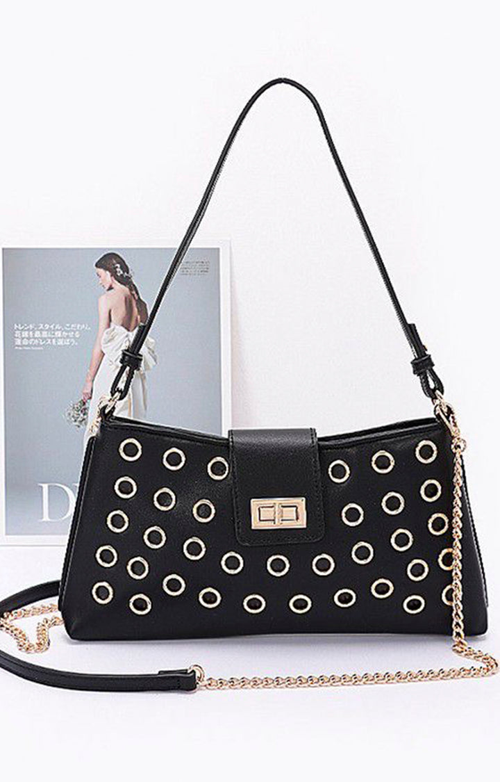 Bolsa negra con estoperoles - BOLSA Boutiquemirel 