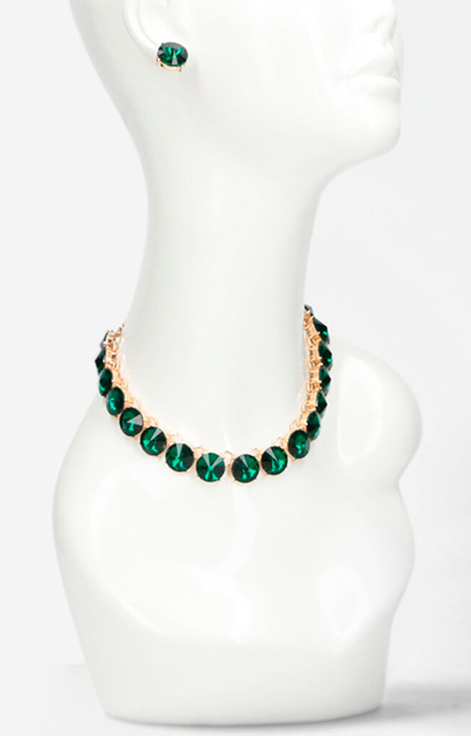Collar verde con aretes - SET COLLAR Boutiquemirel 