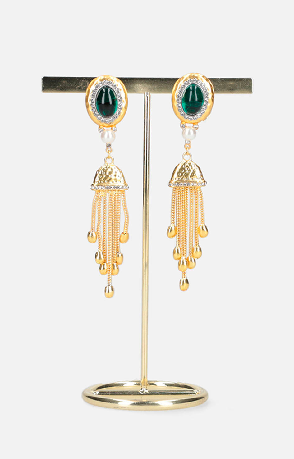 Arete largo con piedra verde - ARETE Boutiquemirel 