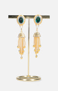 Arete largo con piedra verde - ARETE Boutiquemirel 