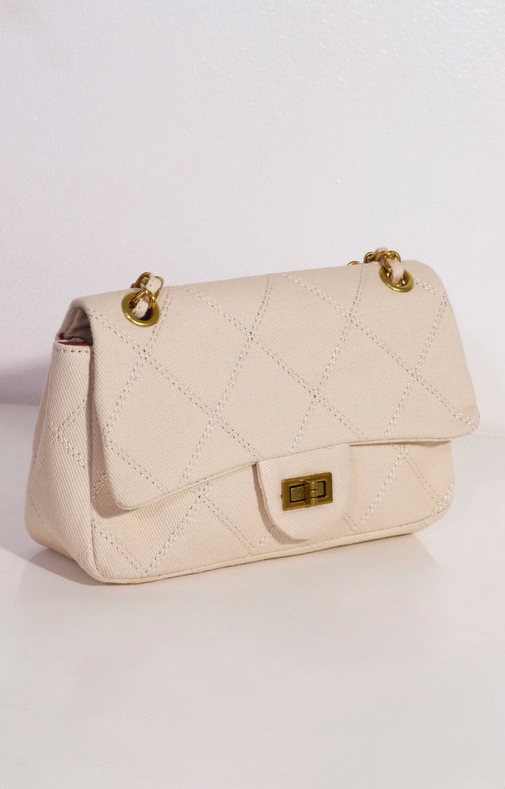 Bolsa beige con cadena - BOLSA Boutiquemirel 