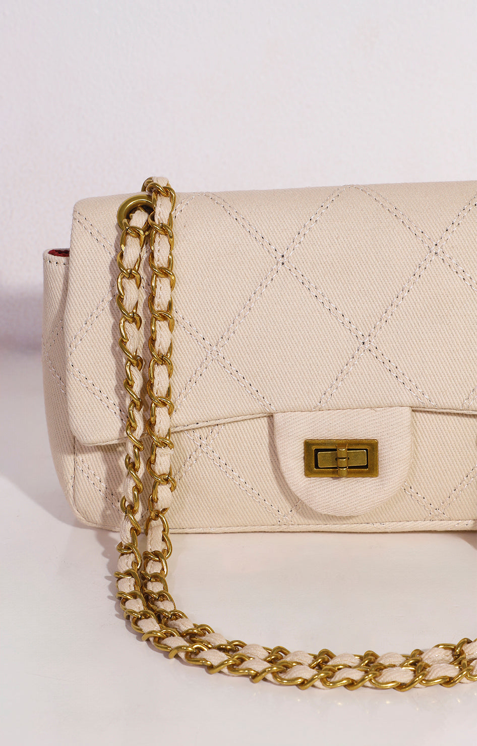 Bolsa beige con cadena - BOLSA Boutiquemirel 