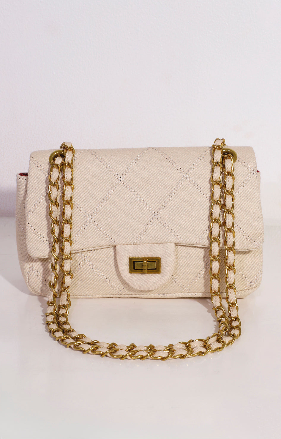 Bolsa beige con cadena - BOLSA Boutiquemirel 