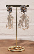Arete artesanal plata con blanco - ARETE Boutiquemirel 