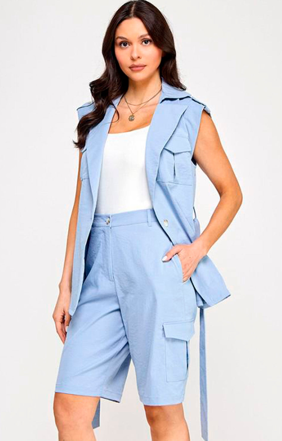 bertha Conjunto azul de short - CONJUNTO REGULAR Boutiquemirel 