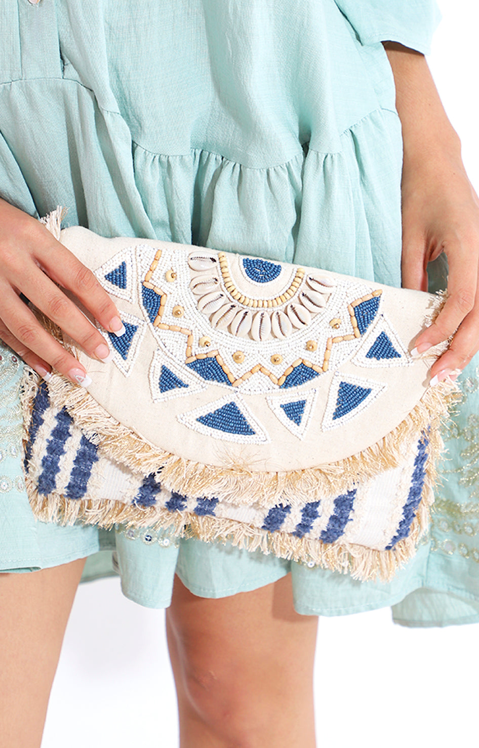 Bolsa beige bordada - BOLSA Boutiquemirel 