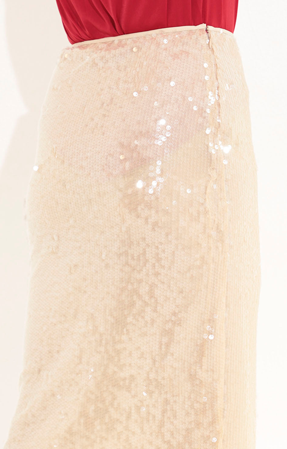 Falda beige de lentejuela - FALDA Boutiquemirel 