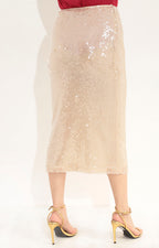 Falda beige de lentejuela - FALDA Boutiquemirel 