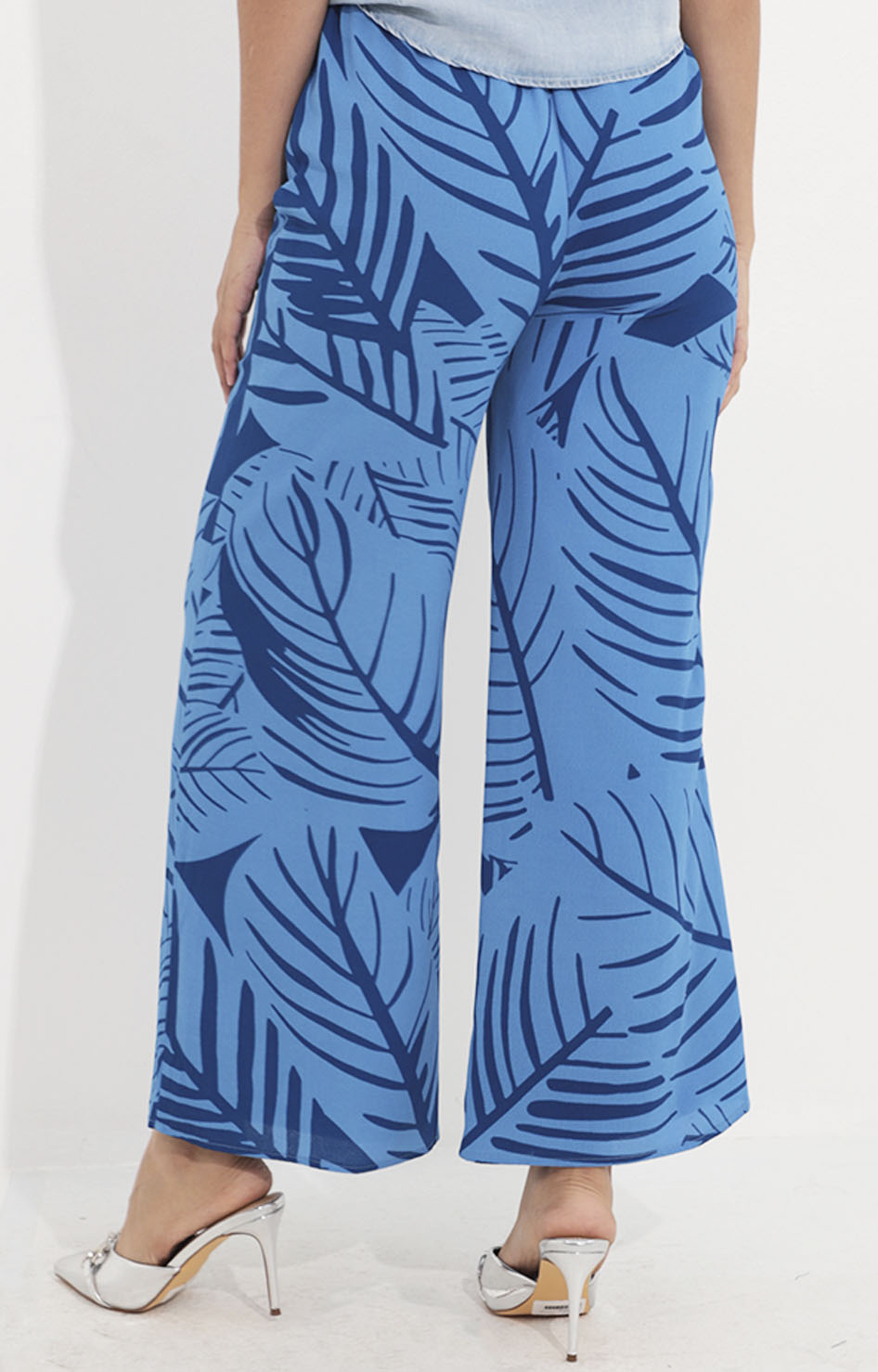 Pantalon azul estampado tropical - PANTALON Boutiquemirel 