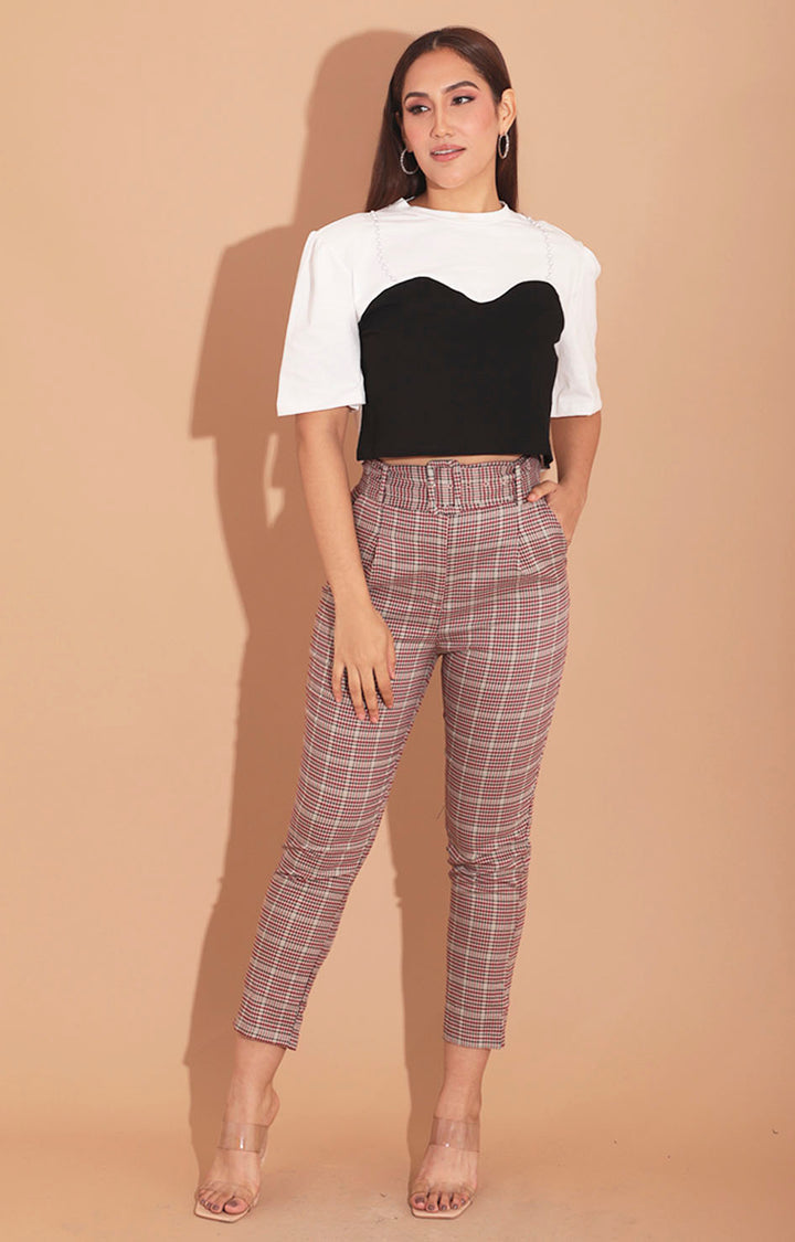 Blusa negro con blanco y perlas - BLUSA Boutiquemirel 