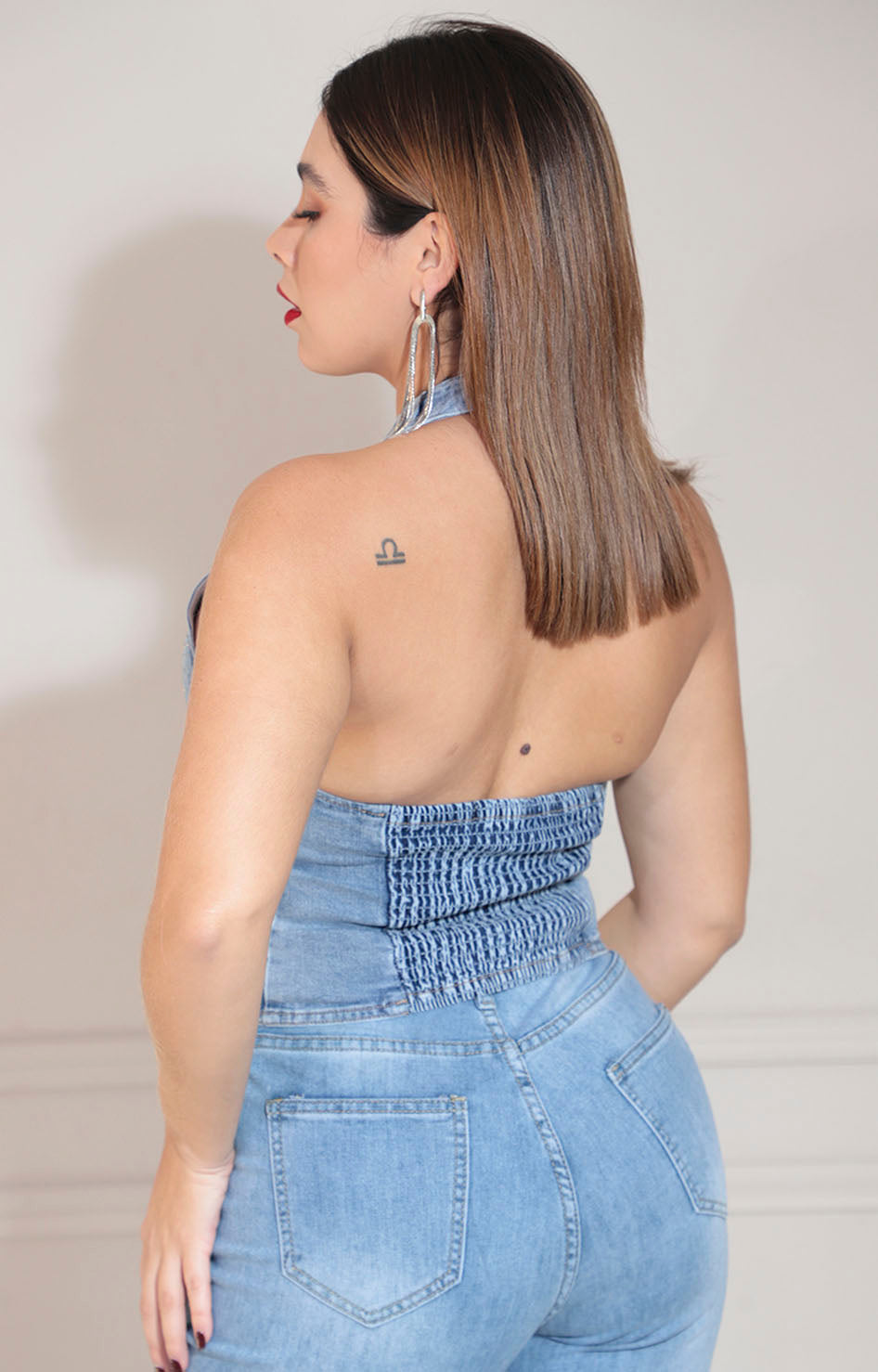 Blusa top denim